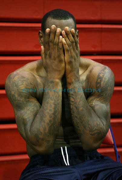 lebron tattoos. NBA All-Star Lebron James
