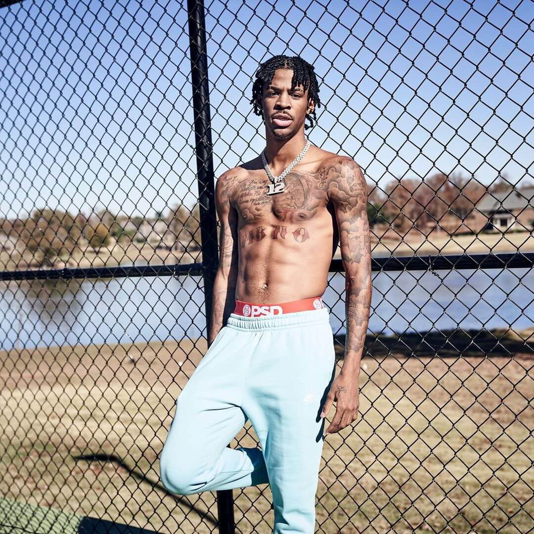 Ja Morant Shirtless
